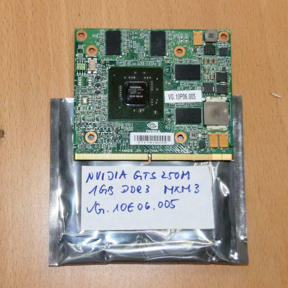 Original Nvidia GeForce GTS 250M VG.10E06.005 Grafikkarte 1GB in  Baden-Württemberg - Nattheim | Notebook gebraucht kaufen | eBay  Kleinanzeigen ist jetzt Kleinanzeigen