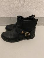 Schwarze H&M Stiefeletten mit goldenen Details - 37 - Winter München - Pasing-Obermenzing Vorschau