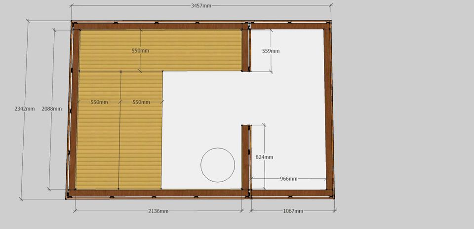 Moderne Gartensauna 350x235 cm  Außensauna Premium Sauna Gedämpft in Hamburg