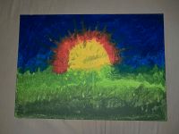 Acryl Kunst Sonnenuntergang Sonnenaufgang Nordrhein-Westfalen - Much Vorschau