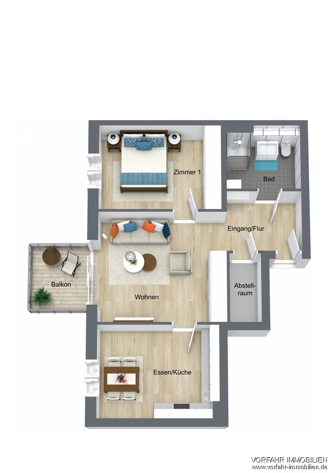 Topmoderne 2-R-Wohnung in den Waisengärten in Schwerin