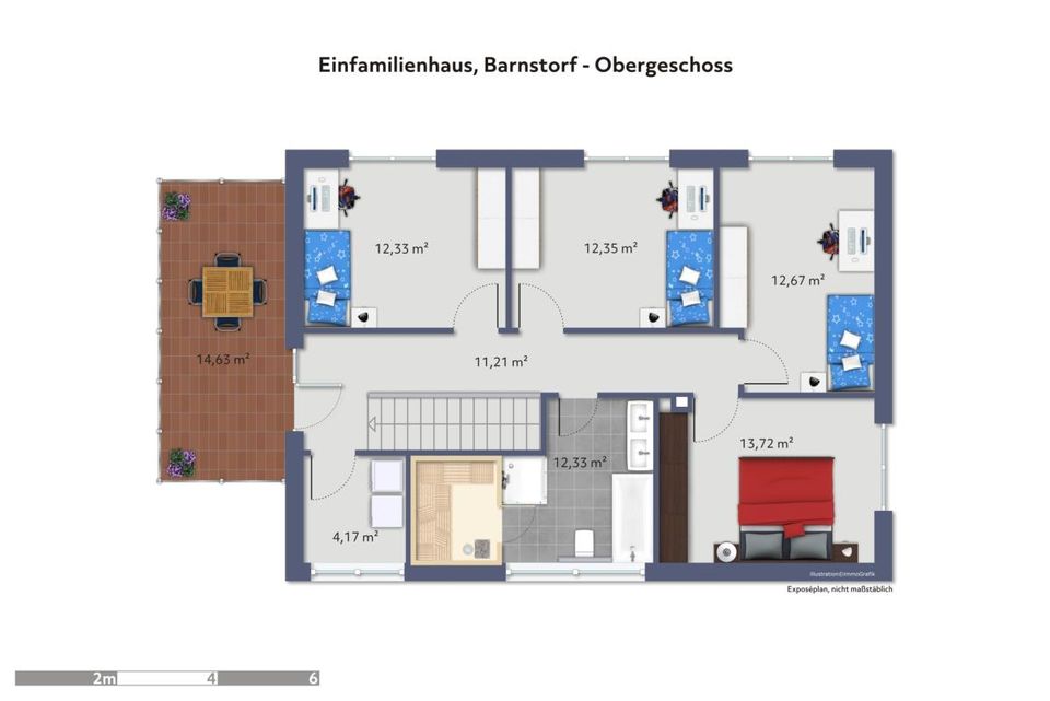 Modernes, stilvolles Einfamilienhaus mit Doppelgarage, Garten, PV-Anlage und Sauna in Barnstorf