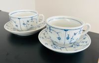 2 Kaffeetasse m. Teller antik Rauenstein Strohblume indisch blau Stuttgart - Sillenbuch Vorschau