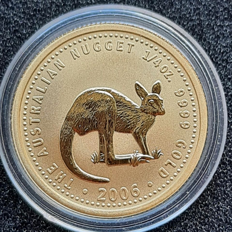 6 Goldmünzen zu je 1/4 Unze Australian Nugget und Kangaroo in Leipzig