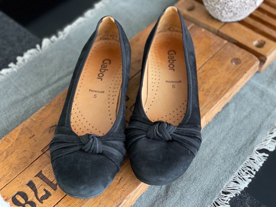 Gabor, Ballerinas, flache Schuhe, schwarz, bequeme Sohlen in Schwerte