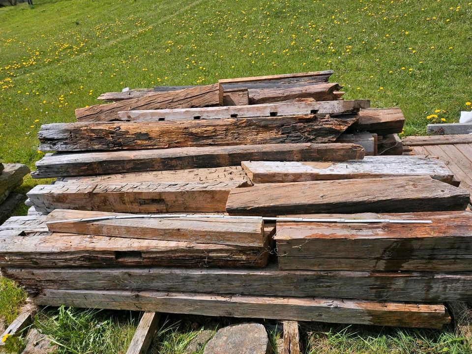 antik Holz Balken Fachwerk 300 - 400 J. alt  Baumaterial Abriß in Breitenbrunn