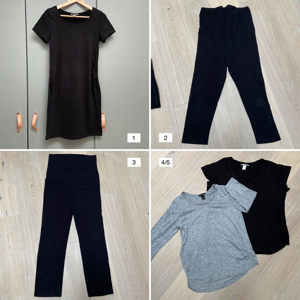 Paket Umstandskleidung, 2xHose, 1xKleid, 2xShirts, S/M in Grabenstätt