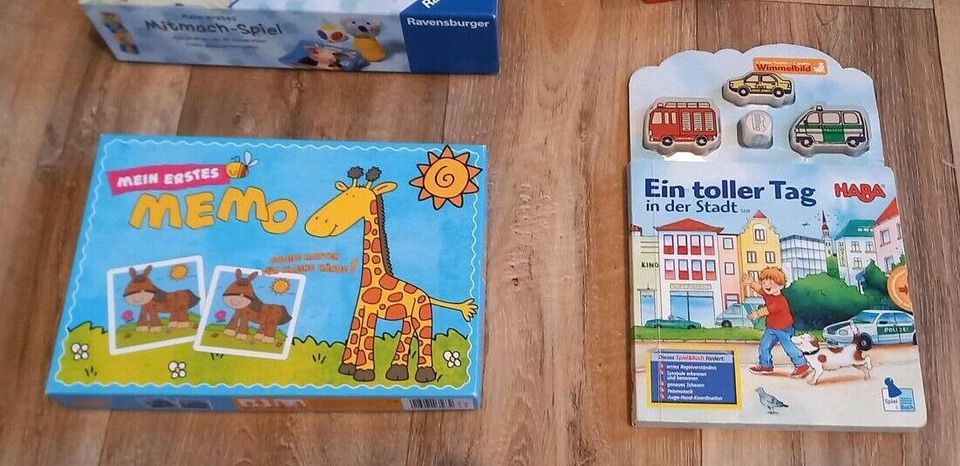 Spiele Kindergarten Ravensburger Haba Puzzle Buch Tiere Memory in Kubschütz