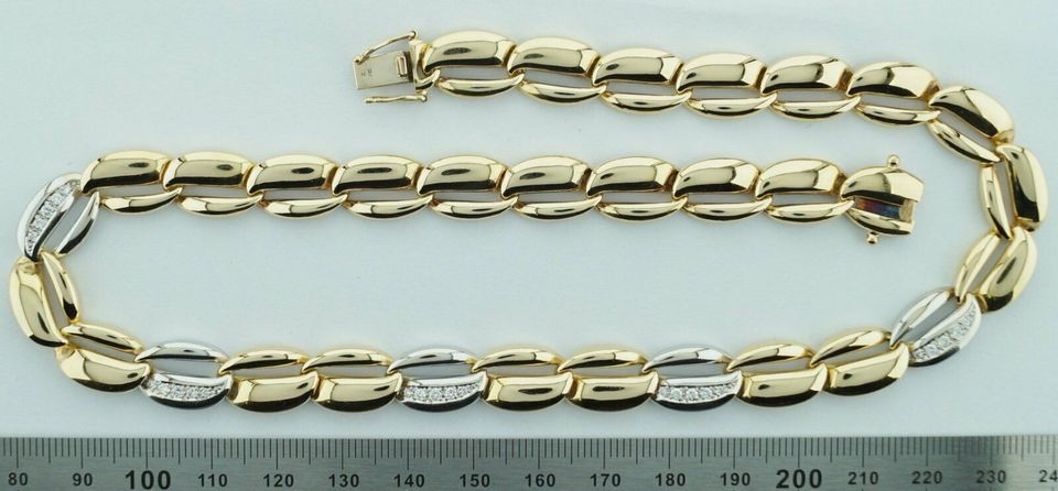 Collier Gold 750 Brillant  64 Gramm, Goldkette, Brillantcollier in Friedelsheim