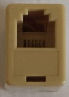 Telefonstecker ISDN Adapter 6P4C Buchse zu Buchse beige Mitte - Wedding Vorschau