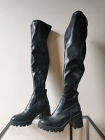 ZARA Kunstleder overknee boots 39 plateau Plattform chunky Baden-Württemberg - Karlsruhe Vorschau