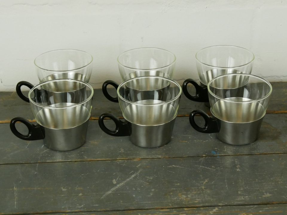 Schott / WMF - 6 Tassen - Glas - Bowle/Glühwein/Tee - Vintage in Hiltrup