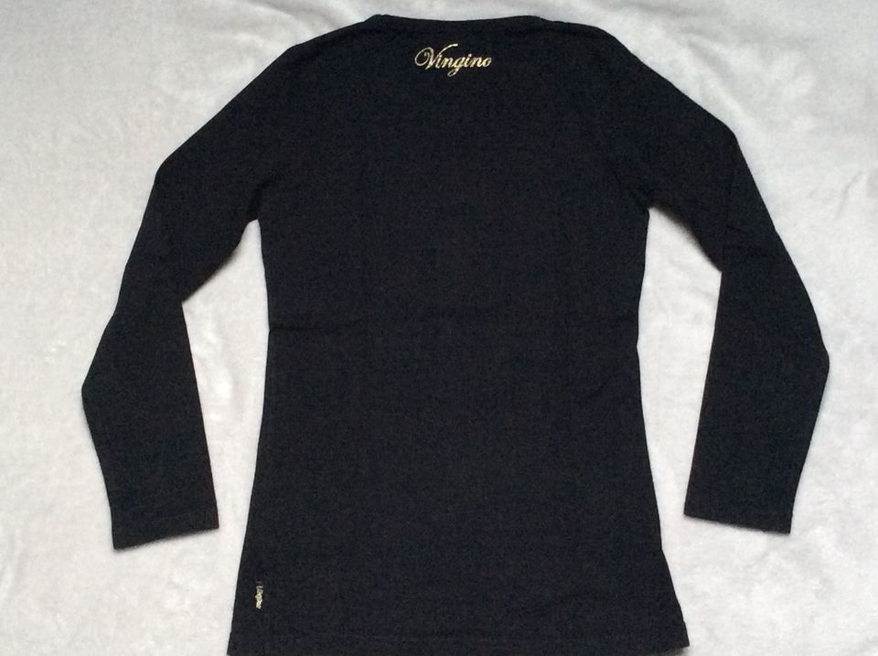 VINGINO langarm Shirt schwarz / gold / Glitzer Gr. 12J /152 in Bad Bocklet