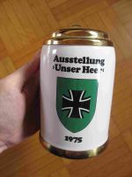 BW Bundeswehr Bierkrug Ausstellung "Unser Heer" 1975 Metalldeckel Nürnberg (Mittelfr) - Mitte Vorschau