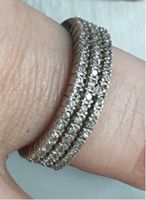 925 Silber Ring mit 3 Reihen Pavee gefasste Zirkonia RG 55/17,5mm Rheinland-Pfalz - Bacharach Vorschau