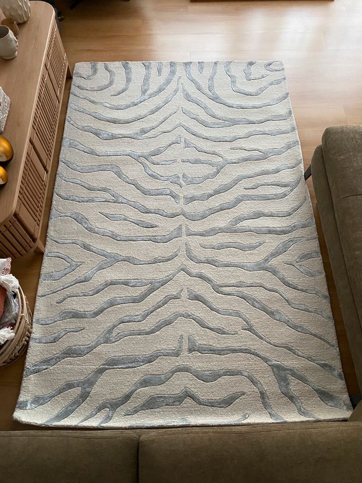 Nuloom Teppich Wohnzimmer Schlafzimmer Zebra boho grau beige in Köln