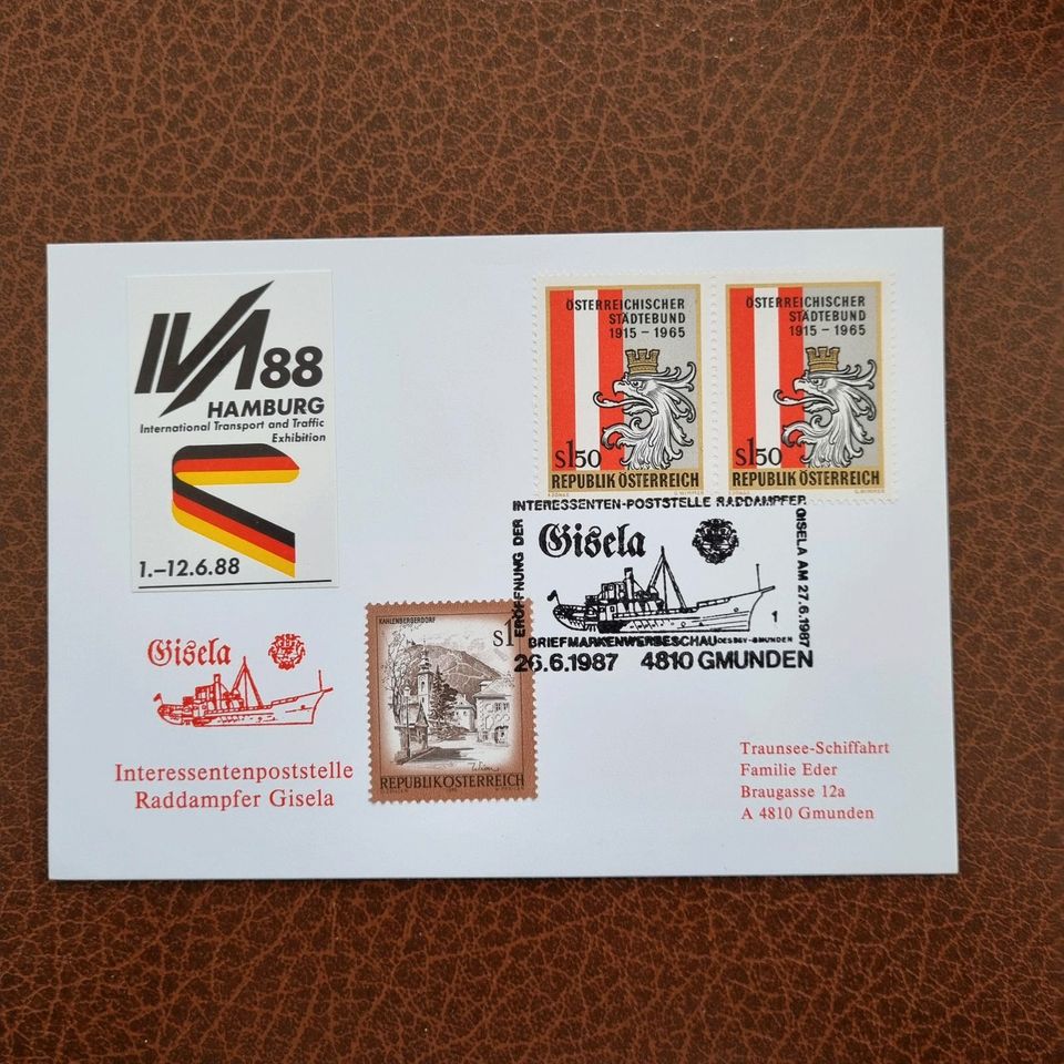 Österreich Raddampfer Gisela Briefmarken Gmunden #2544 in Aurich