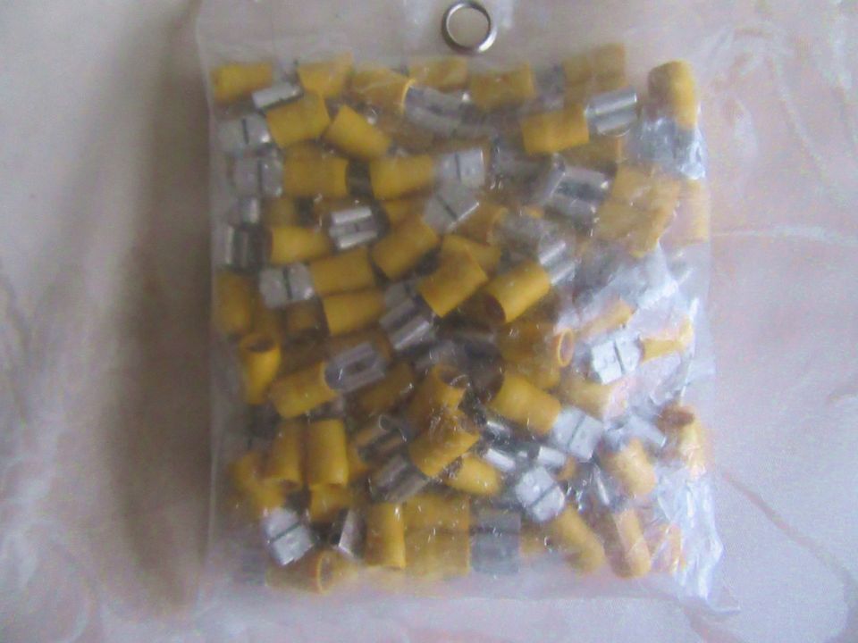 100 Klauke Flachsteckhülsen 6,3 mm für 4-6 mm² gelb neu in Unna
