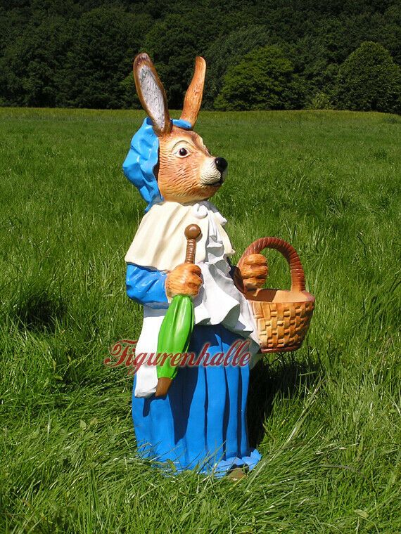 Osterhase Osterhäsin Figur Statue Skulptur Außendekoration aj13 in Enger