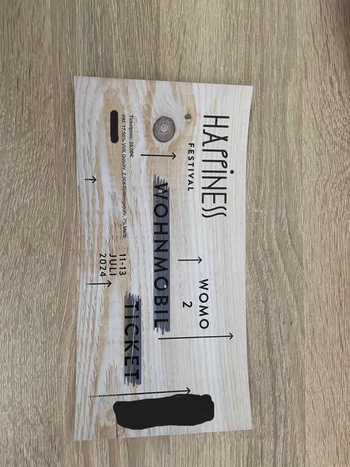 Happines WOMO Ticket in Kämpfelbach