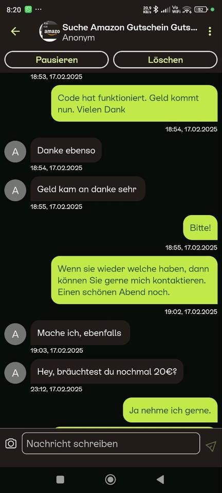 Suche Amazon Gutscheine Gutschein und zahle seriös & sofort 70% in Lehrte