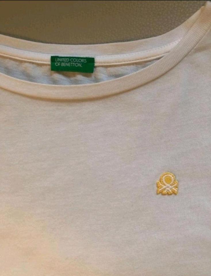 T-Shirt XS 34 NEU United Colors of Benetton Kurzarm weiß in Schondra