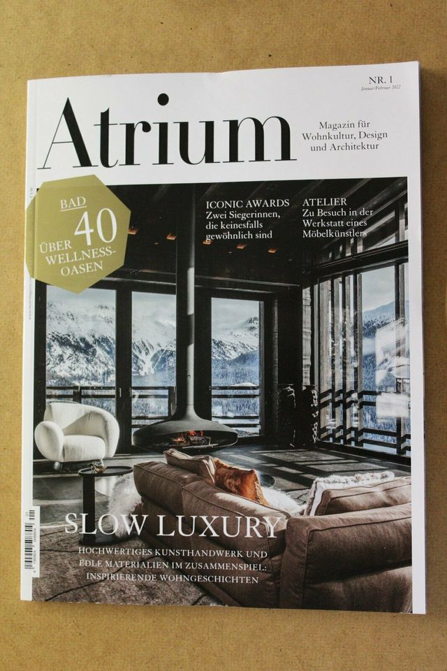 Atrium Magazin für Wohnkultur, Design und Architektur Nr.1 2022 N in Hamburg