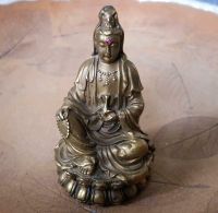 Buddah Bronzefigur mit Rubin Tibet China antik um 1900 Brandenburg - Kyritz Vorschau