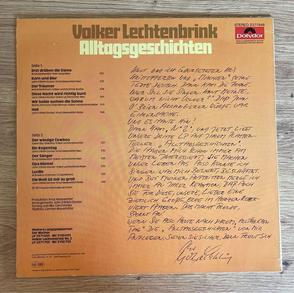 Volker Lechtenbrink / Alltagsgeschichten in Bornheim