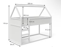 Kinderhochbett Etagenbett aus massiv Holz mit Lattenrost Baden-Württemberg - Philippsburg Vorschau