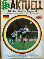 DFB-Fußball-Programmheft Deutschland-England vom 09.09.1987 Nordrhein-Westfalen - Siegburg Vorschau