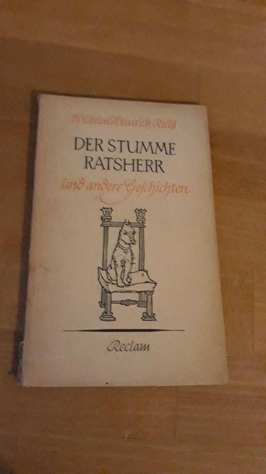 Heft: "Der Stumme Ratsherr" Reclam 1952 Riehl in Bleckede
