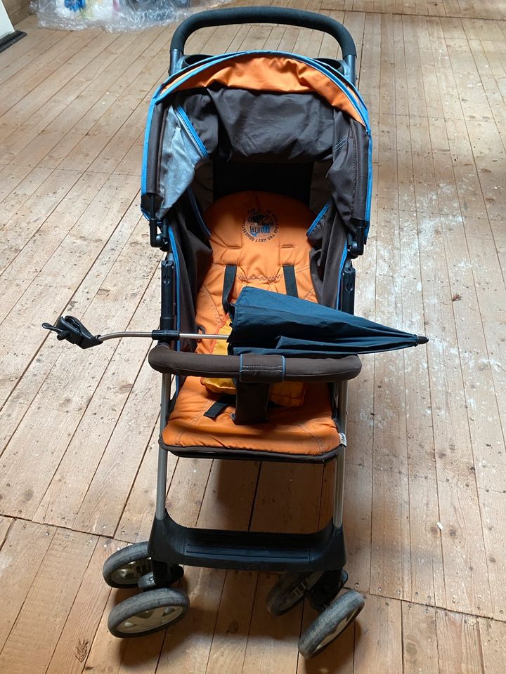 Hauck Buggy inkl Sonnenschirm orange-braun neuwertig in Mintraching