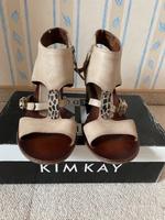 KIMKAY Absatzsandale Sandale Leder Leopard Beige 40 Hamburg Barmbek - Hamburg Barmbek-Süd  Vorschau