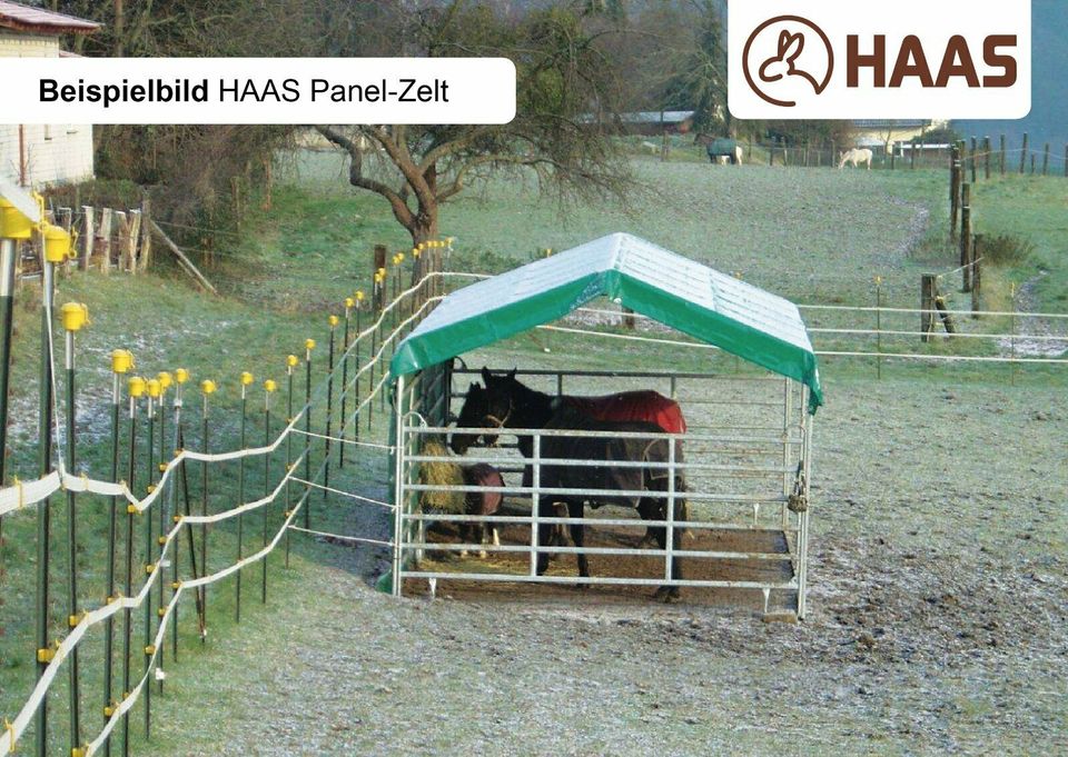 HAAS Panel-Zelt 6 x 3,6 m – Weideunterstand, mobiler Pferdestall in Nümbrecht
