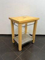 Holz Servierwagen Beistelltisch mit Edelstahl Boden 65x51cm Bielefeld - Brackwede Vorschau