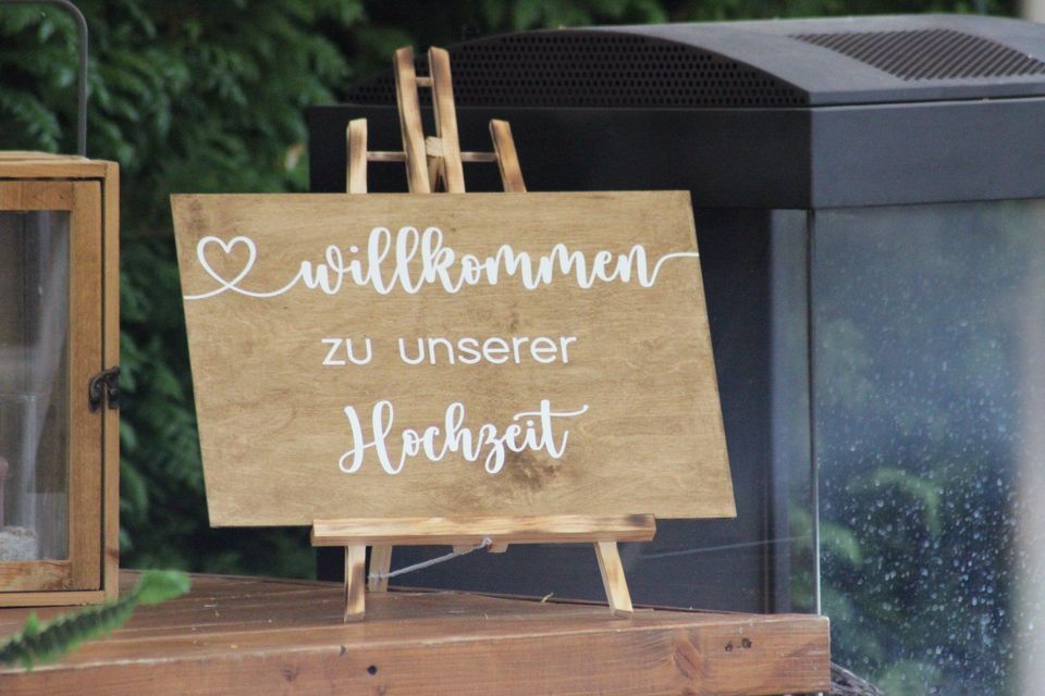 Willkommensschild Schild für Hochzeit Events mieten in Bochum