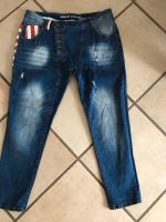 Boyfriend-Jeans, Gr. 46, aufgesetzte Flagge, schräge Knopfleiste Nordrhein-Westfalen - Dorsten Vorschau