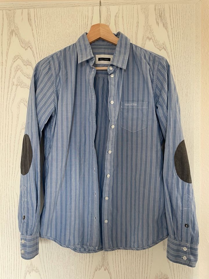 Marc O‘Polo Bluse Mossa hellblau/weiß gestreift Gr. 36 in Soest