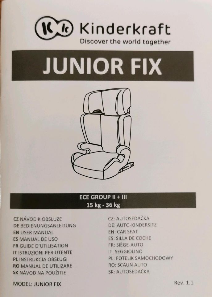 Auto-Kindersitz , Junior Fix in Landau a d Isar