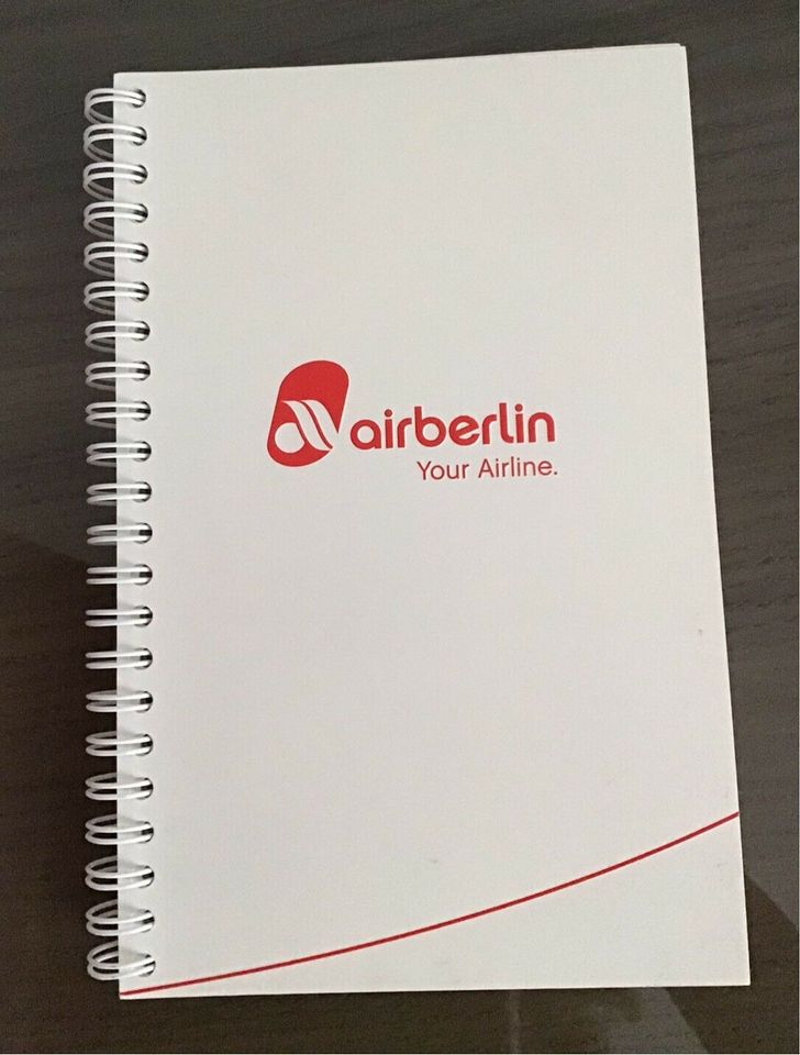 Mit Sammlerwert: ❤️ AIRBERLIN Notizbuch mit Spiralbindung - NEU in Caputh