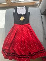 Almsach Dirndl rot/schwarz mit Schürze Gr.30 neu!! Bayern - Aschau im Chiemgau Vorschau