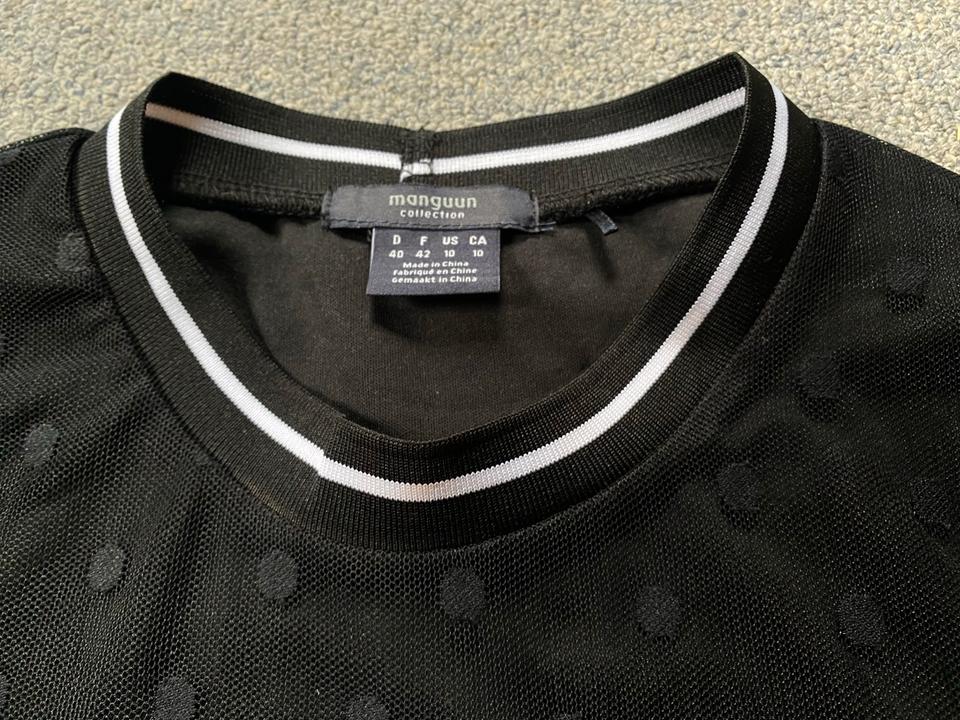 Manguun Shirt vollunterfüttert Tüllärmel Punkte Volant in Radeberg