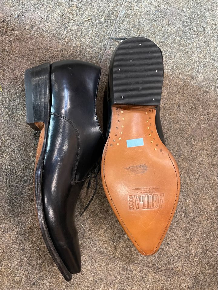 Aguila Schnürschuh, sehr spitz, Cowboy, schwarz, Gr. 41, neu in Offenburg