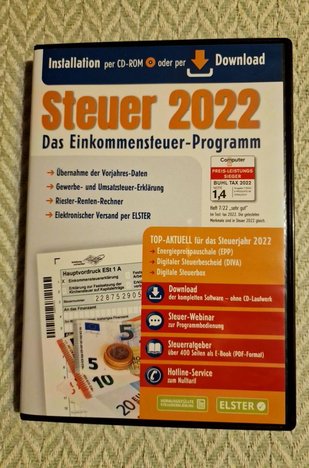 STEUER 2022 (Lohn-/Einkommensteuer-Progr. 2022 - für 2022) in Bad Teinach-Zavelstein