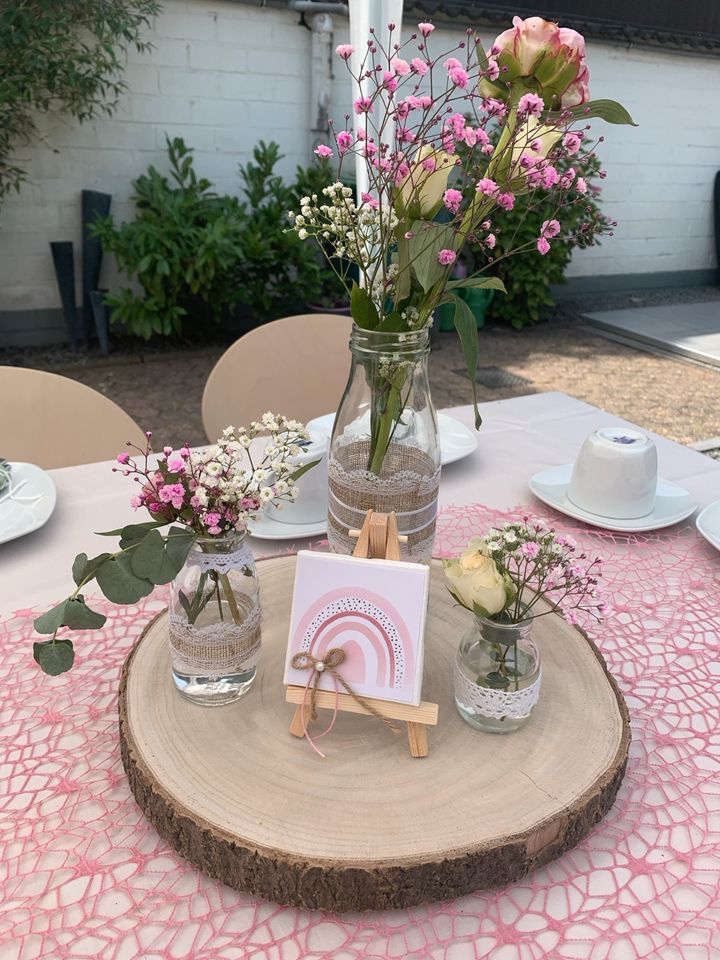 Deko Kommunion Konfirmation Hochzeit Tauf Regenbogen kleine Vasen in Elsdorf