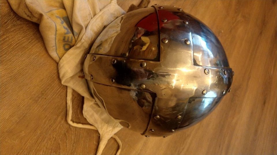 Mittelalter Wikinger Helm mit Gesichtsmaske 2mm stahl in Pfullingen