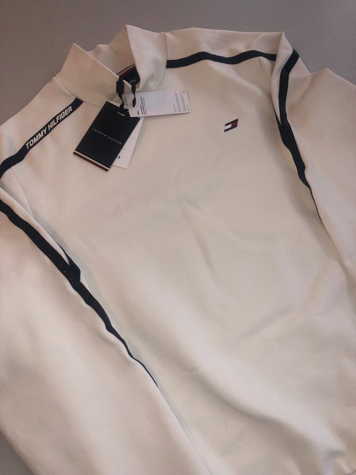 Herren Tommy Hilfiger Pullover Gr. S MW0MW27554 Creme Weiß in Künzelsau