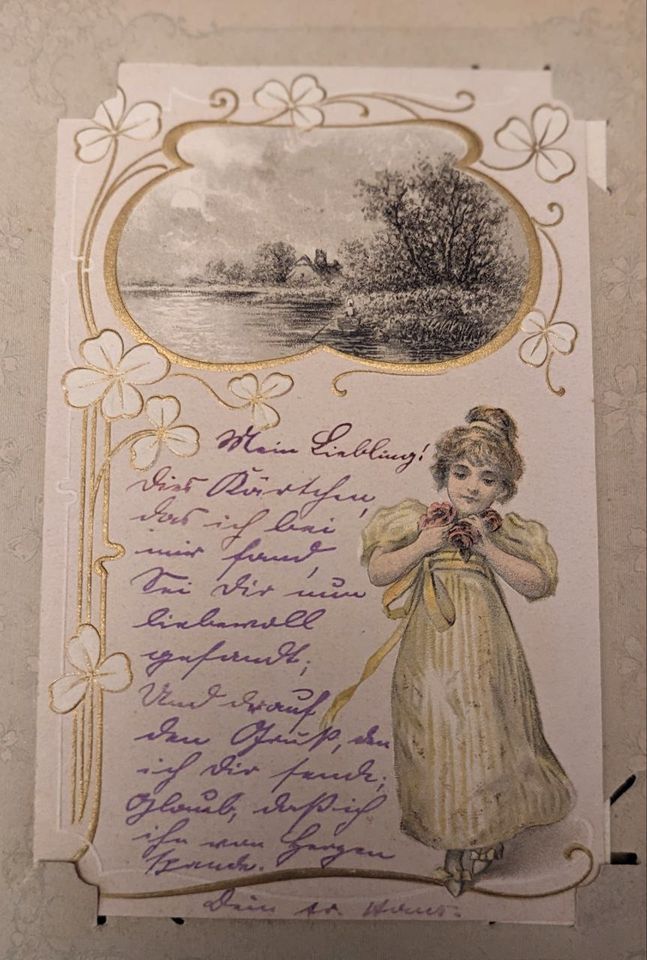 Alte Postkarten von 1904 – aus einem Postkartenalbum in Köln