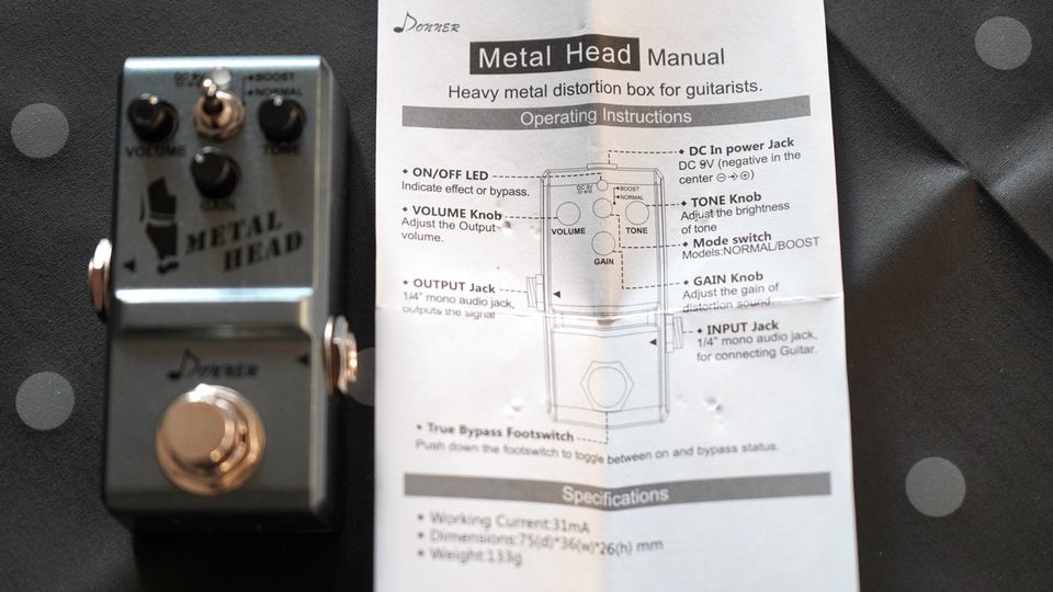 Donner Metal Head Distortion Gitarreneffektpedal in Neuss